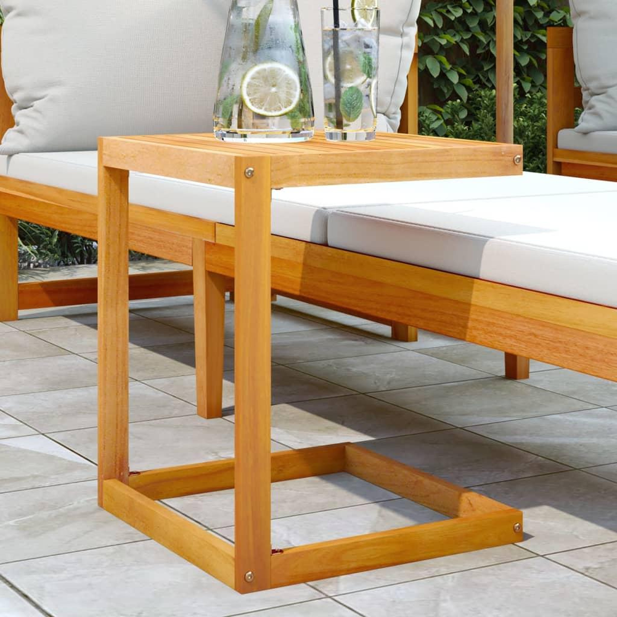 Voir la diapositive 3 : VIDAXL Vidaxl vidaxl table en forme de C 42 x 42 x 40 cm cm bois massif d'acacia