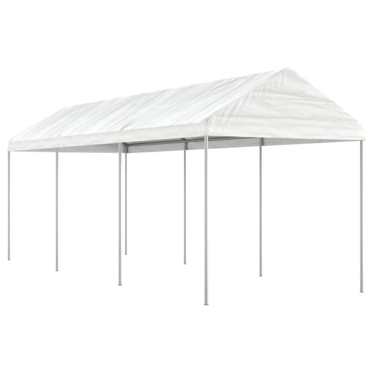 VIDAXL Belvedere avec toit blanc 6,69x2,28x2,69 m polyethylene