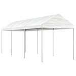 VIDAXL Belvedere avec toit blanc 6,69x2,28x2,69 m polyethylene