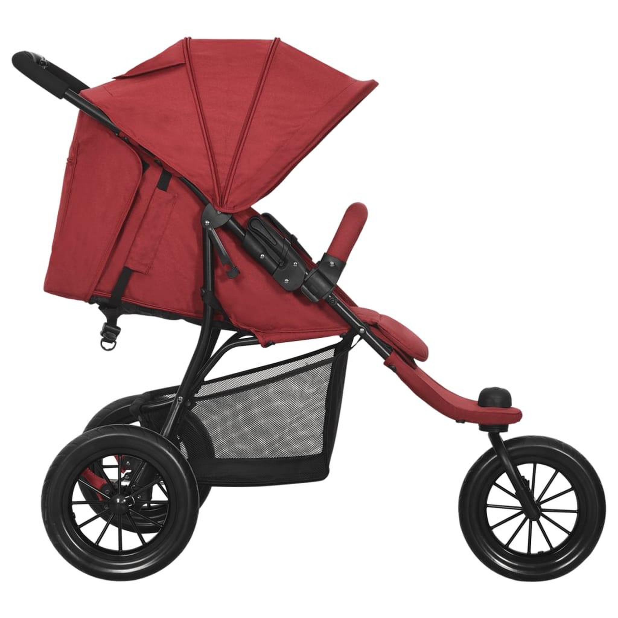 Voir la diapositive 3 : VIDAXL Poussette pour bebe Rouge Acier