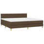 Voir la diapositive 3 : VIDAXL Sommier a lattes de lit avec matelas Marron fonce 200x200 cm