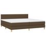 Voir la diapositive 3 : VIDAXL Sommier a lattes de lit avec matelas Marron fonce 200x200 cm