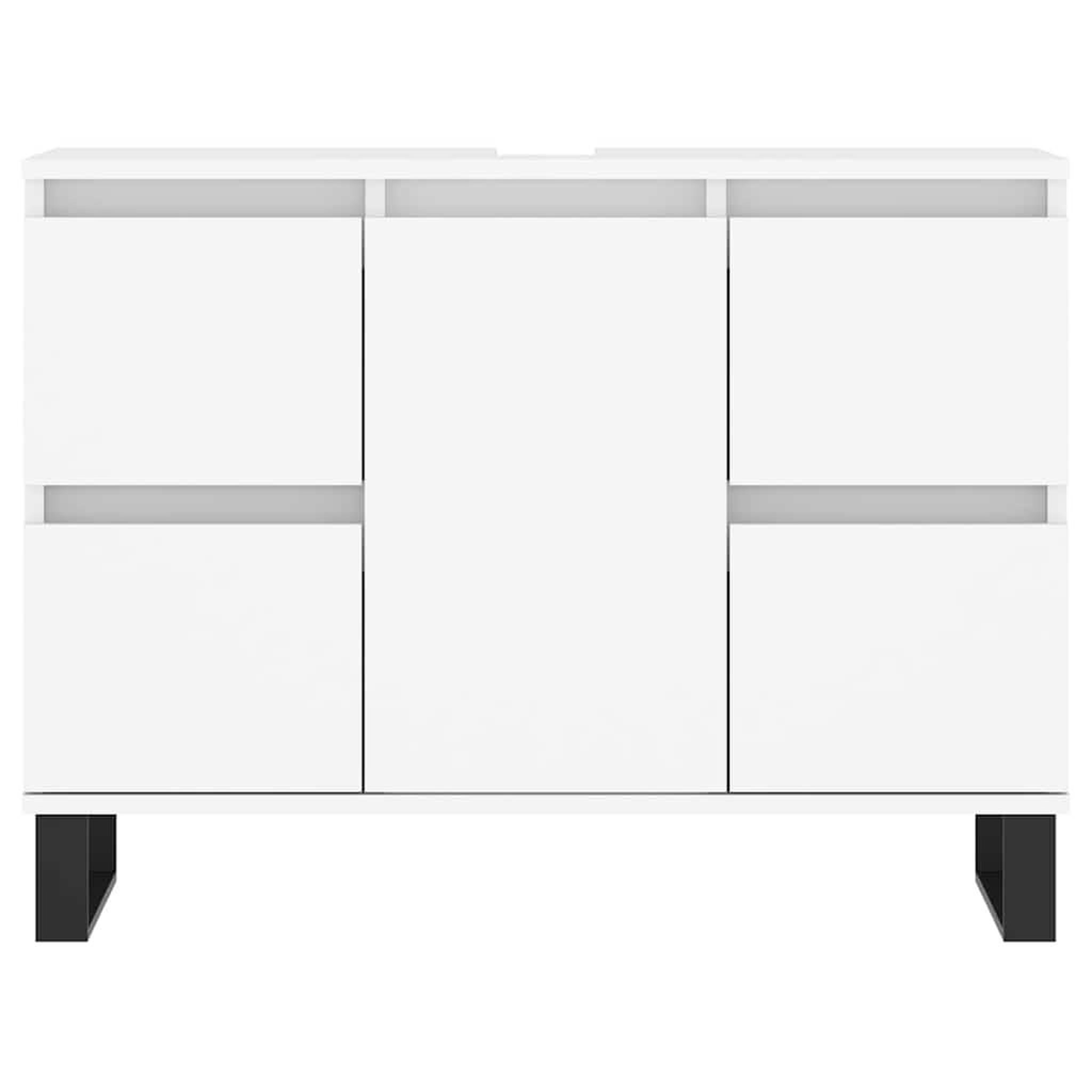Voir la diapositive 5 : VIDAXL Armoire de salle de bain blanc 80x33x60 cm bois d'ingenierie