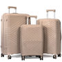 Voir la diapositive 1 : Bleucerise Lot 3 valises rigides dont 1 valise cabine Travel Light TSA Polypropylène