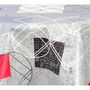 Voir la diapositive 3 : HABITABLE Nappe en toile cirée ronde Moma - Diam. 135 cm - Gris