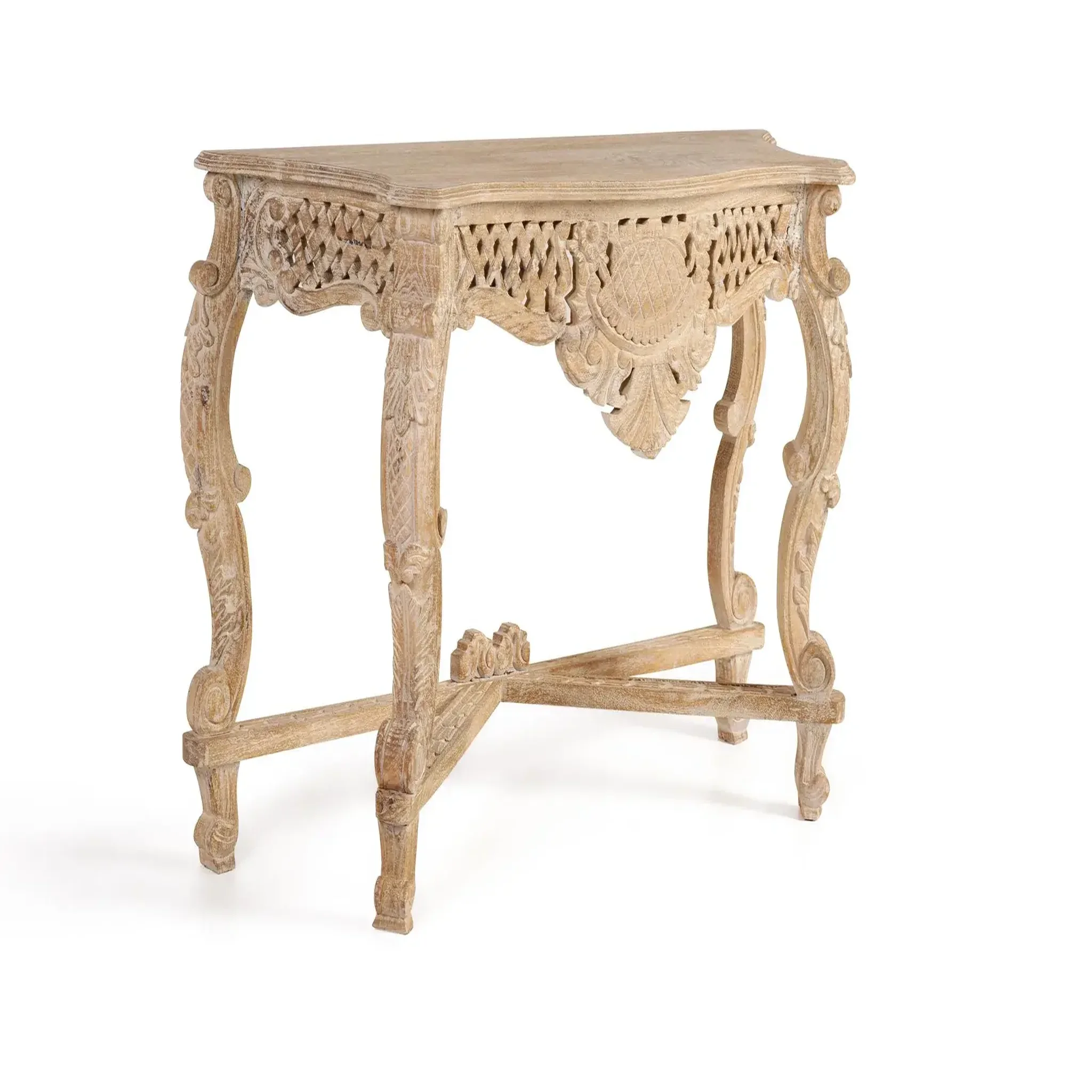 Voir la diapositive 2 : GINER Y COLOMER SL Console en bois de manguier 120 cm style rustique classique