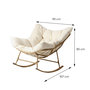 Voir la diapositive 3 : CONCEPT USINE Fauteuil à bascule d'intérieur et d'extérieur beige QUITO