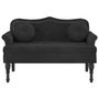 Voir la diapositive 3 : VIDAXL Banc avec coussins noir 120,5x65x75 cm velours