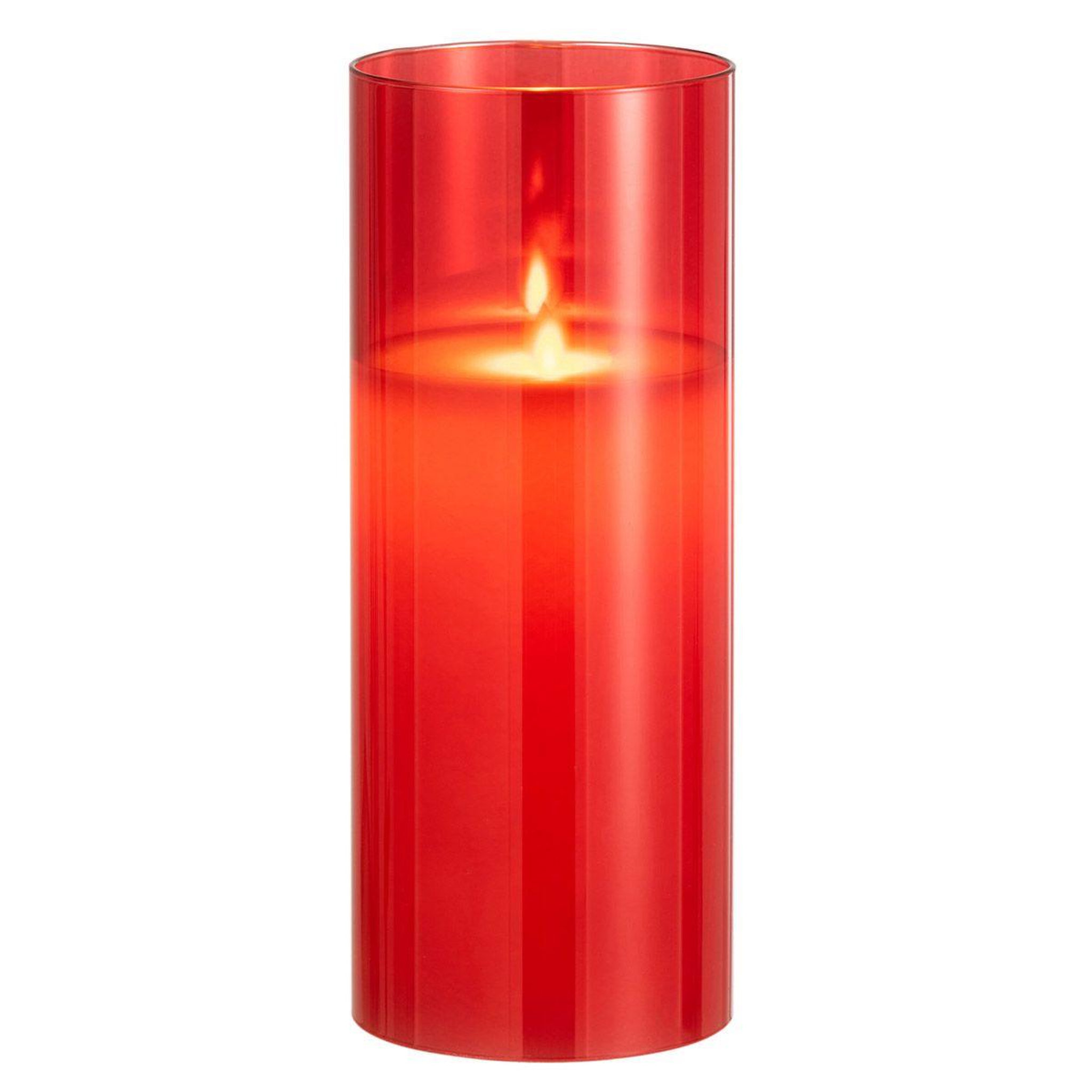 Voir la diapositive 2 : J-LINE Lampe à poser led  brillante  25cm rouge