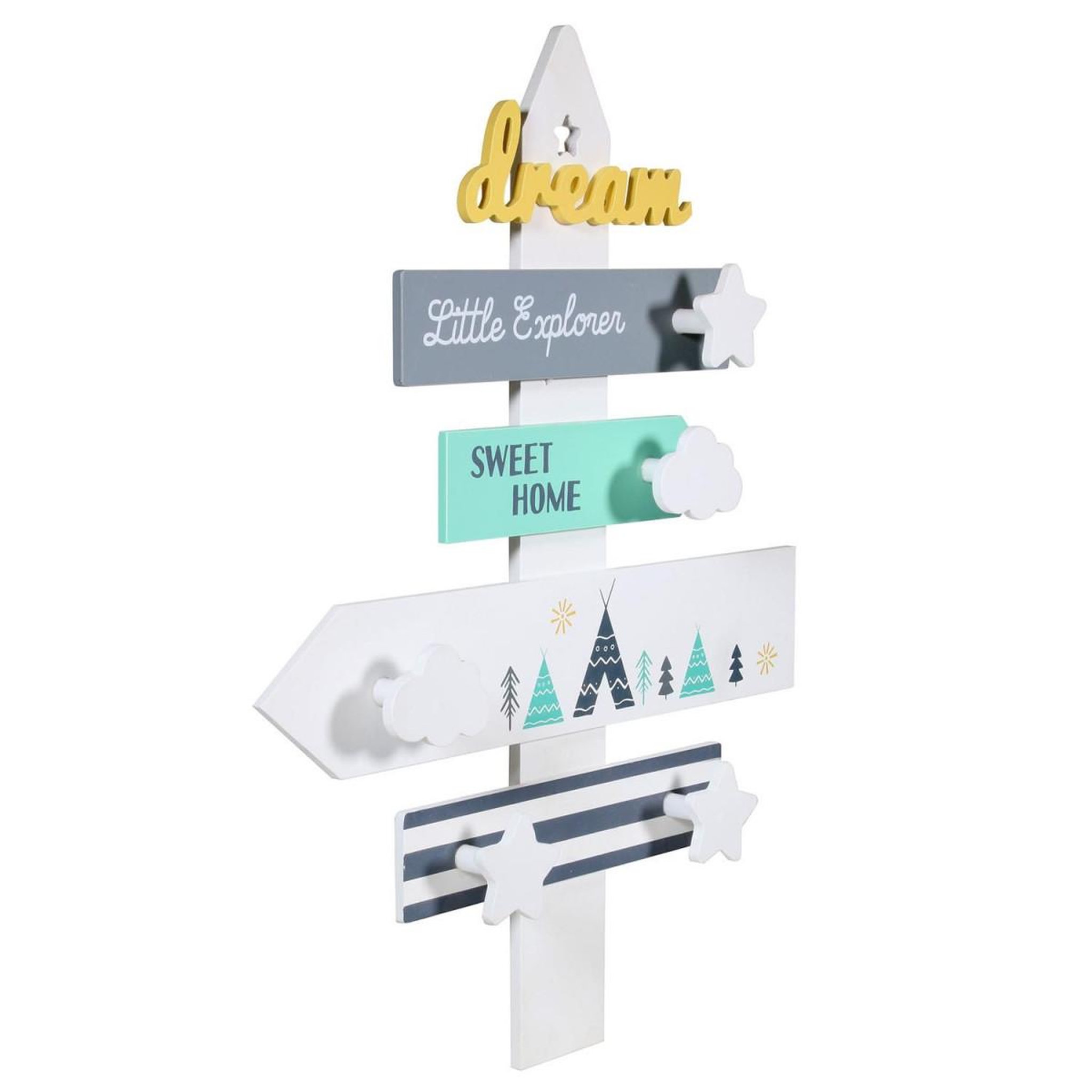 Voir la diapositive 2 : The Home Deco Factory Décoration murale  panneau directionnel  50cm blanc