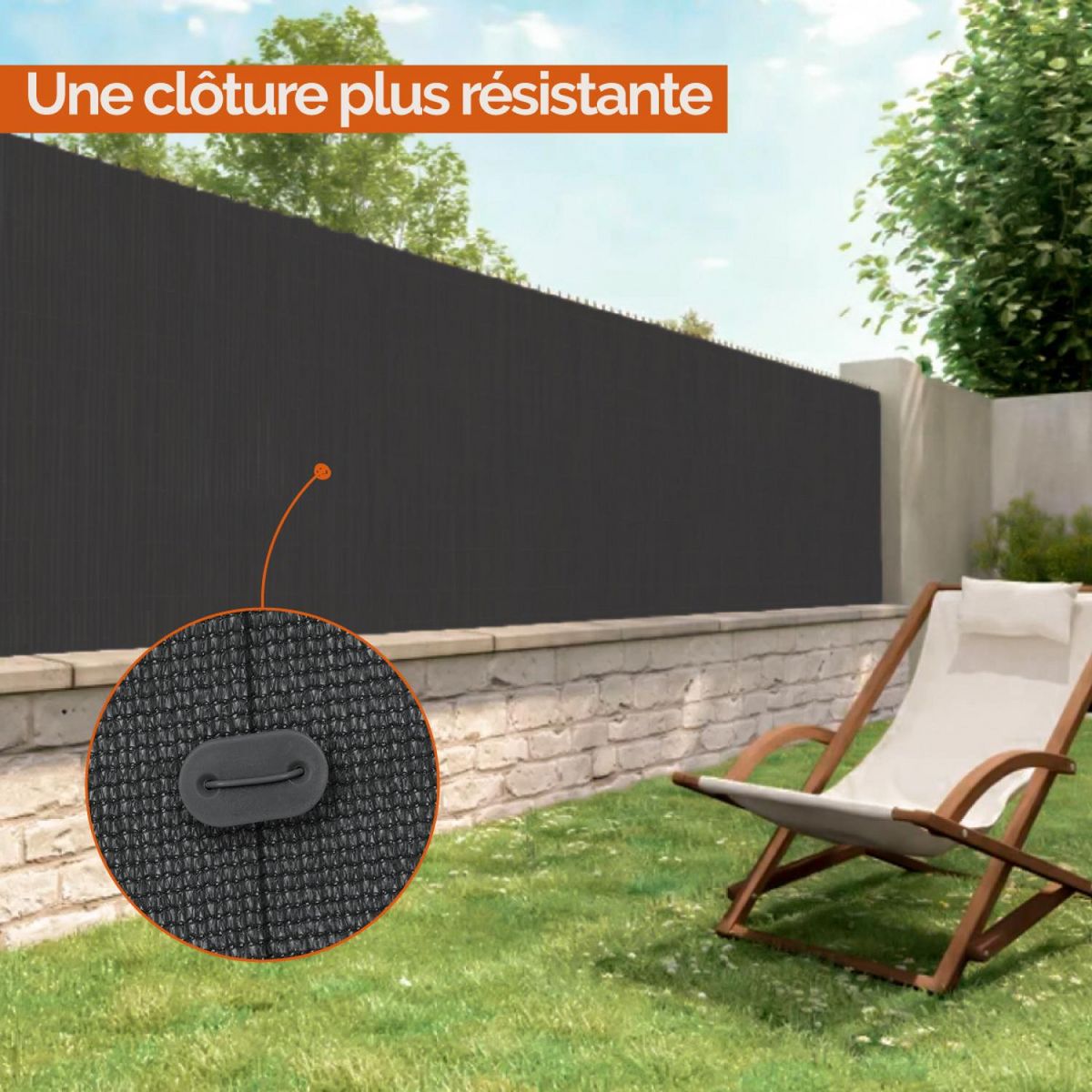 LINXOR Lot de 20 kits de kits de fixation pour brise vue, canisse anti-UV