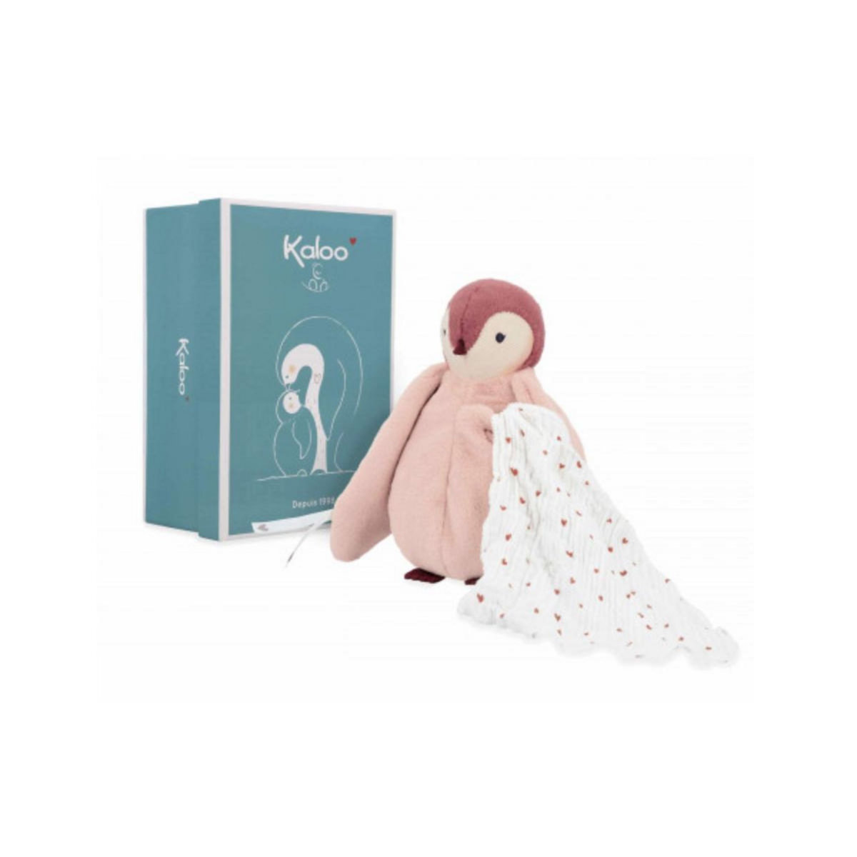 Kaloo Peluche a bisous manchot - rose
