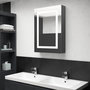 Voir la diapositive 1 : VIDAXL Armoire de salle de bain a miroir LED Gris 50x13x70 cm