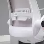 VINSETTO Vinsetto Chaise de bureau tissu lin hauteur réglable pivotante 360° accoudoirs relevables support lombaires réglable rose
