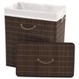 Voir la diapositive 2 : VIDAXL Panier a linge rectangulaire Bambou Marron fonce