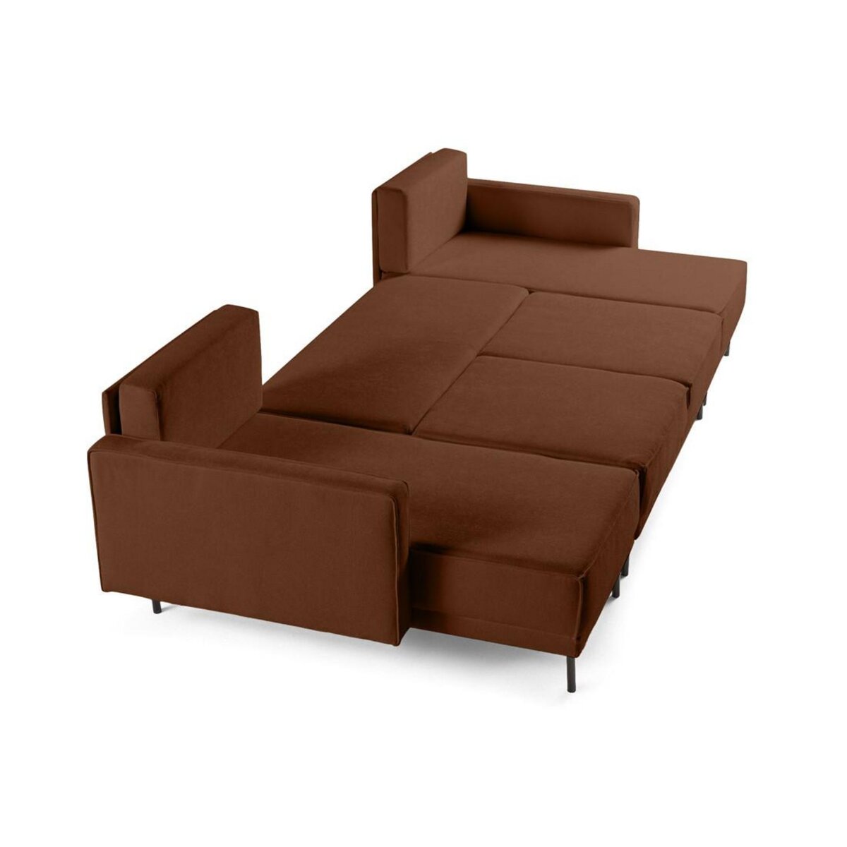 LISA DESIGN Charlie - canapé panoramique en u 7 places - convertible avec coffre - en tissu