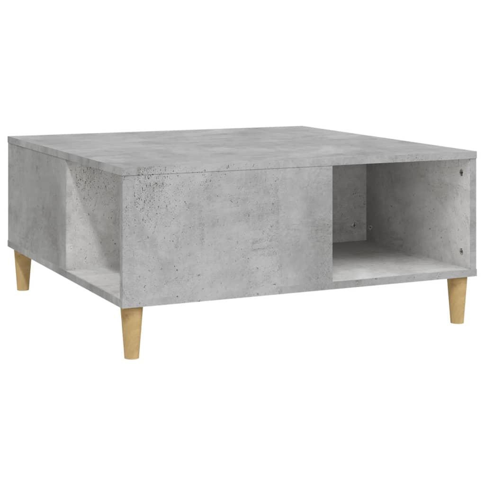 Voir la diapositive 2 : VIDAXL Table basse gris beton 80x80x36,5 cm bois d'ingenierie