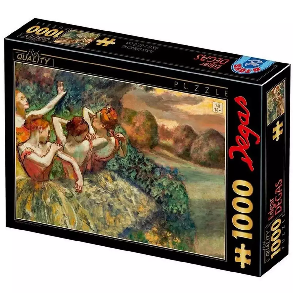 DToys Puzzle 1000 pièces: Edgar Degas - 4 Danseurs