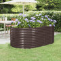 Voir la diapositive 1 : VIDAXL Lit sureleve de jardin Acier enduit de poudre marron