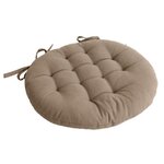 Paris Prix Galette de Chaise Piquée Uni  Panama  38cm Naturel