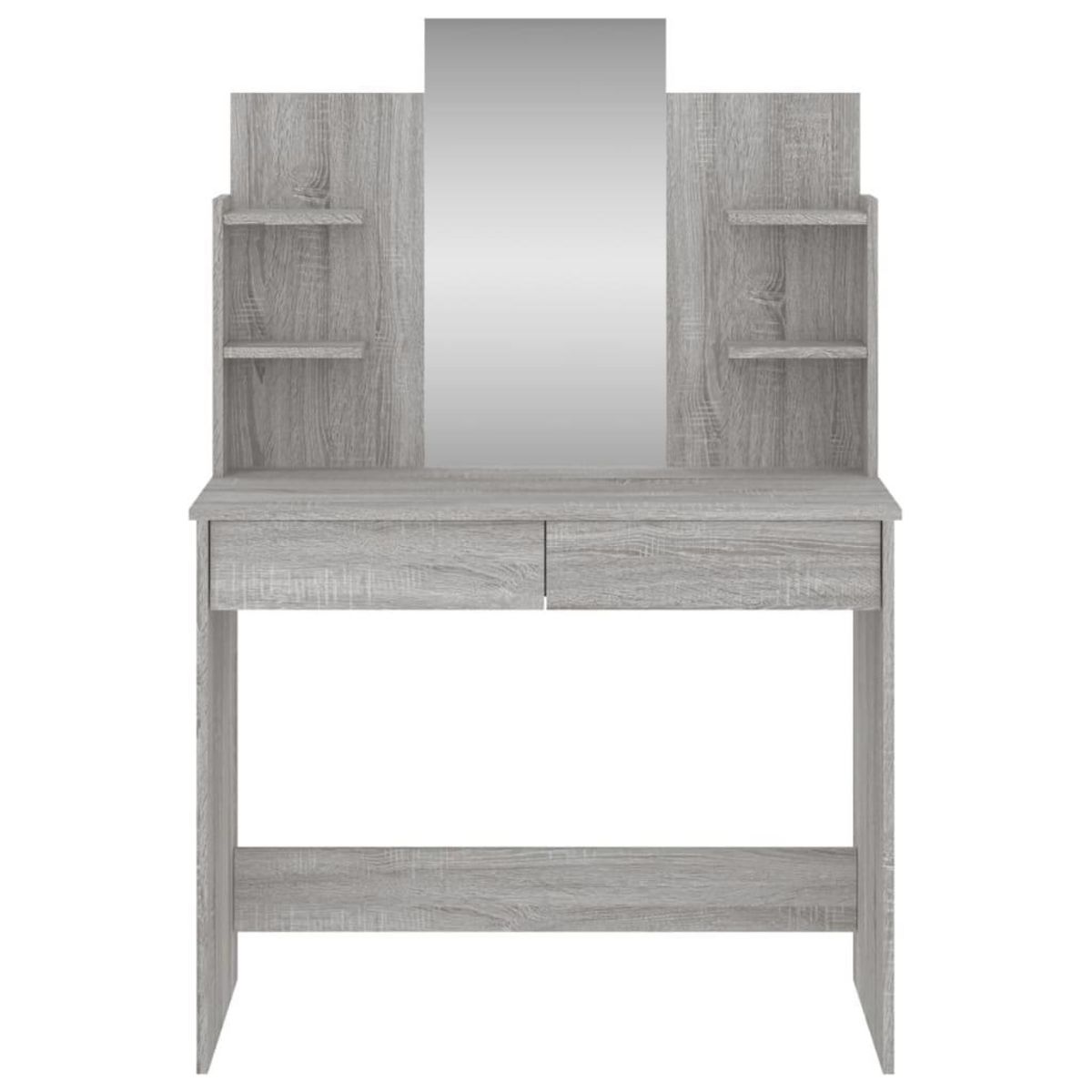 VIDAXL Coiffeuse avec miroir sonoma gris 96x39x142 cm