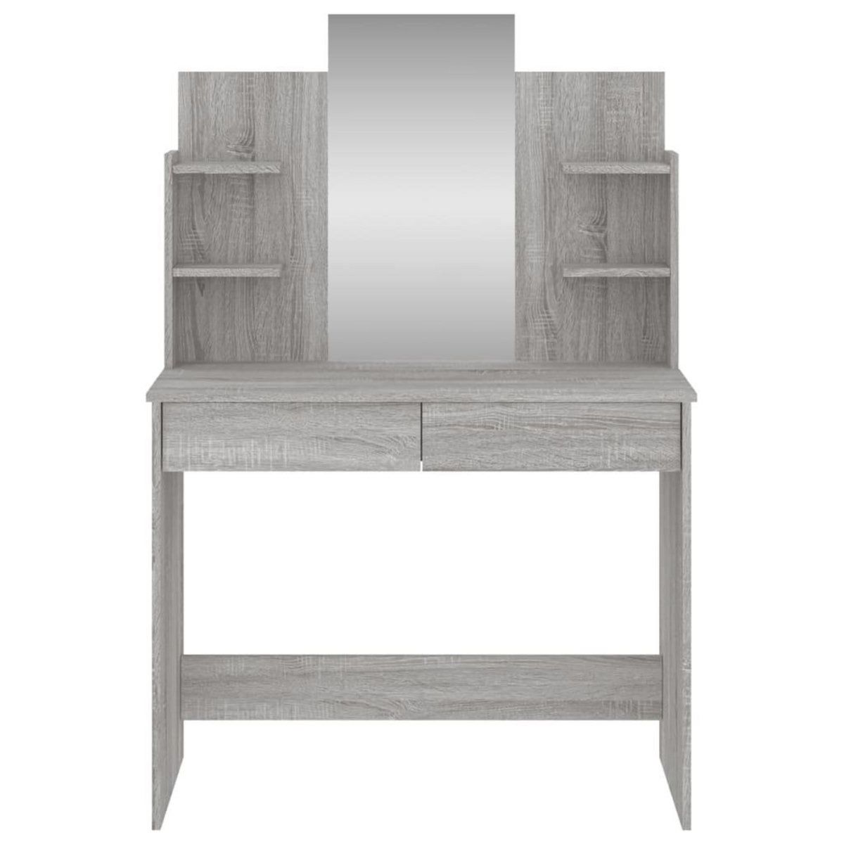 VIDAXL Coiffeuse avec miroir sonoma gris 96x39x142 cm