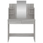 Voir la diapositive 4 : VIDAXL Coiffeuse avec miroir sonoma gris 96x39x142 cm