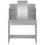 Voir la diapositive 4 : VIDAXL Coiffeuse avec miroir sonoma gris 96x39x142 cm