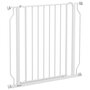 Voir la diapositive 1 : PAWHUT Barrière de sécurité barrière pour animal domestique longueur réglable barrière escaliers couloirs portes sans perçage en acier et ABS dim. 75-85L x 76H cm blanc