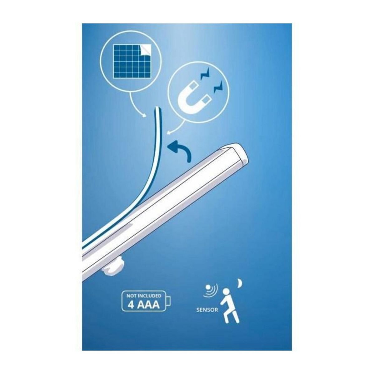 NORDLINGER PRO NORDLINGER PRO Réglette LED avec détecteur de mouvement - Gris