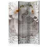 Paris Prix Paravent 3 Volets  Lilies & Quilted Background  135x172cm