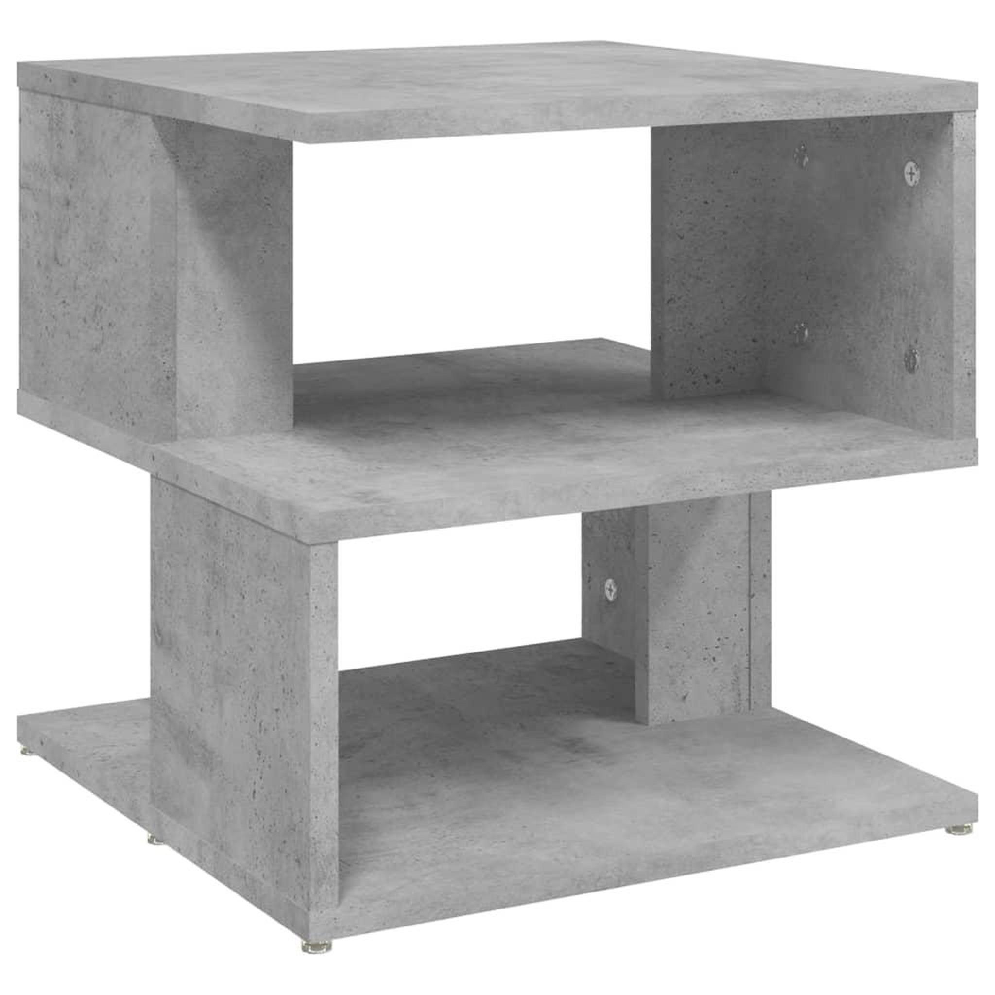 Voir la diapositive 2 : VIDAXL Table d'appoint Gris beton 40x40x40 cm Agglomere