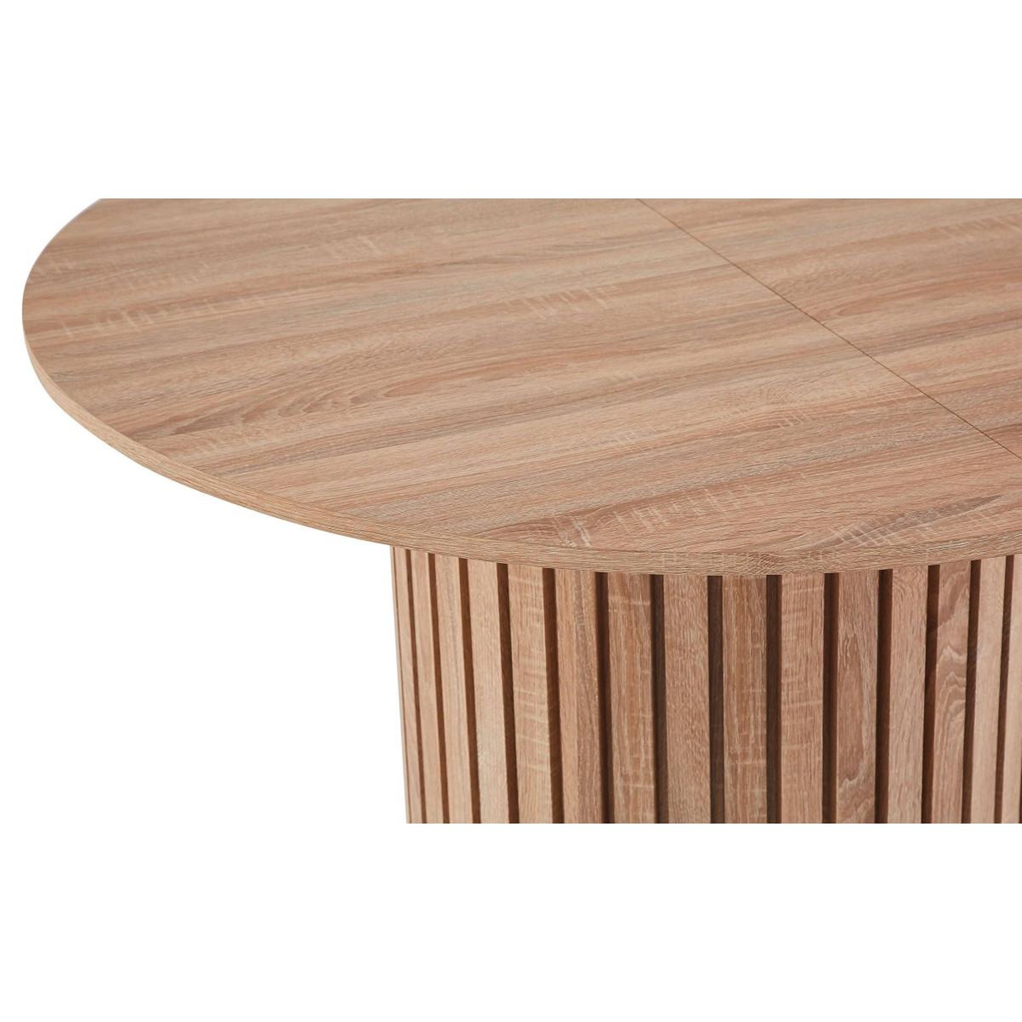 Voir la diapositive 4 : Paris Prix Table à Manger Ronde Extensible  Karo  120cm Naturel