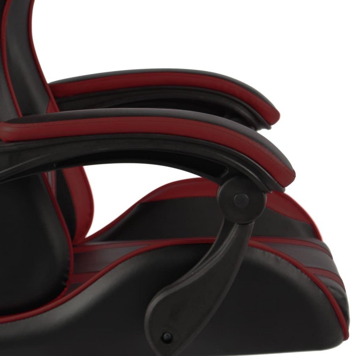 VIDAXL Fauteuil de jeux video et repose-pied Noir/bordeaux Similicuir
