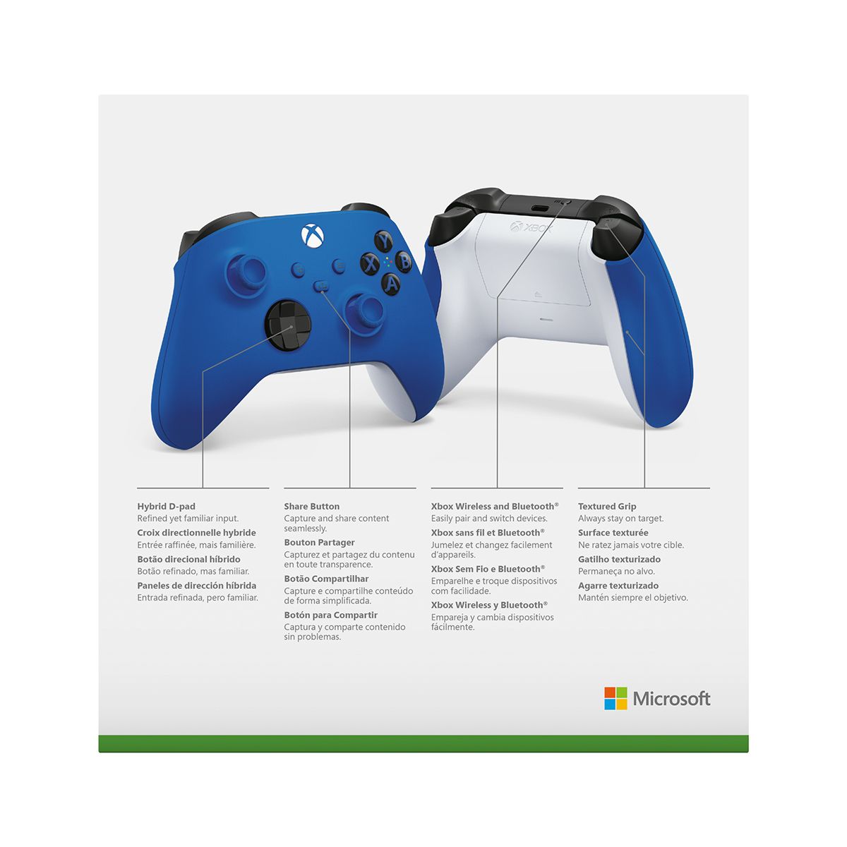 MICROSOFT Manette sans fil Shock Blue Xbox