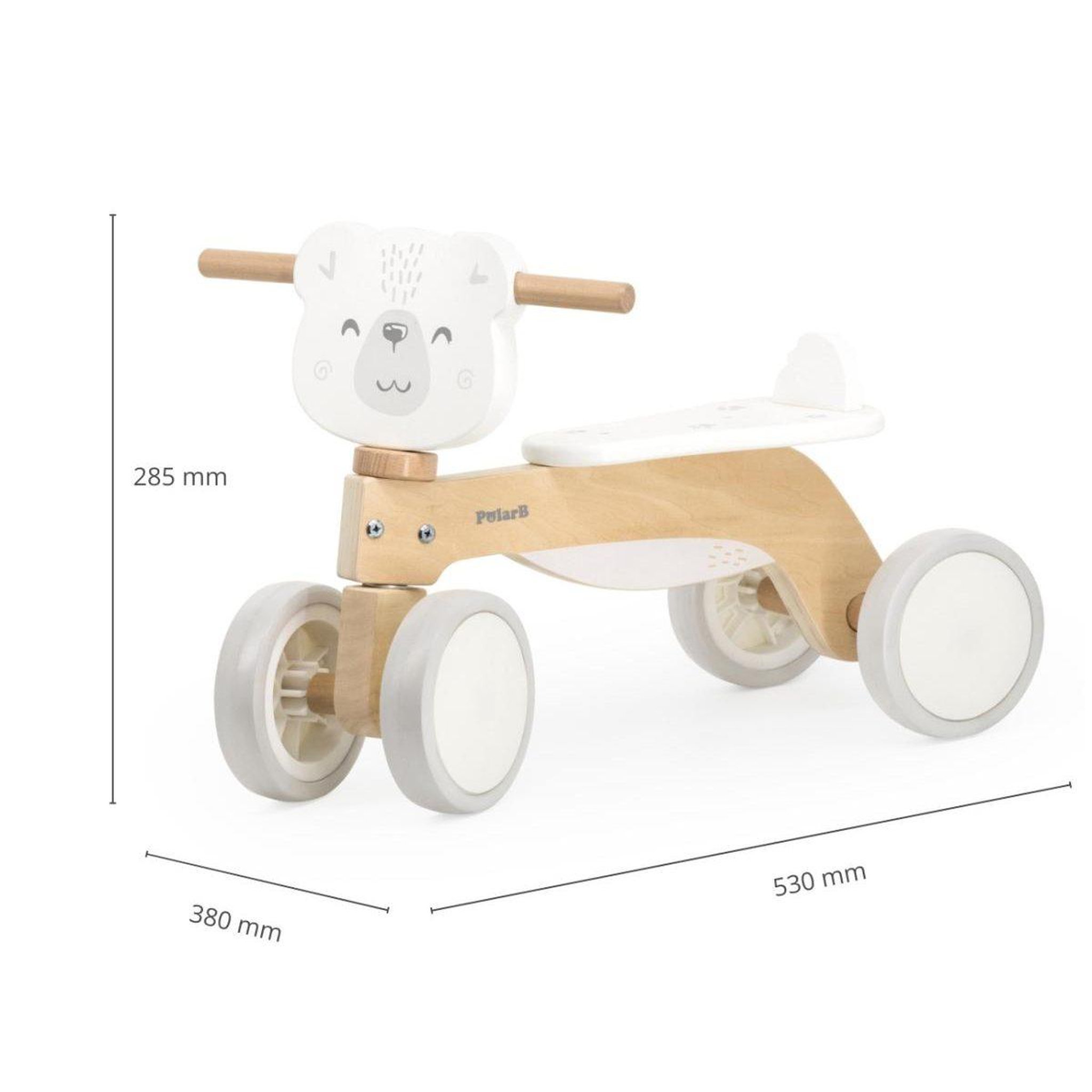 Voir la diapositive 3 : VIGA Tricycle en bois  44239 polarb - ours polaire
