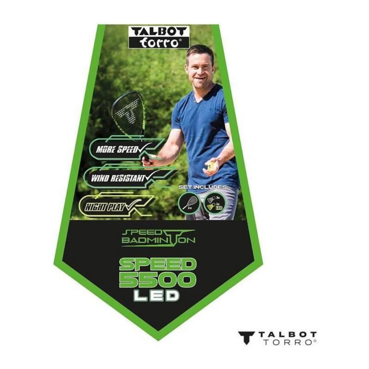 SCHILDKROT Set de Speedbadminton - SCHILDKRÖT - Set SPEED 5500 LED