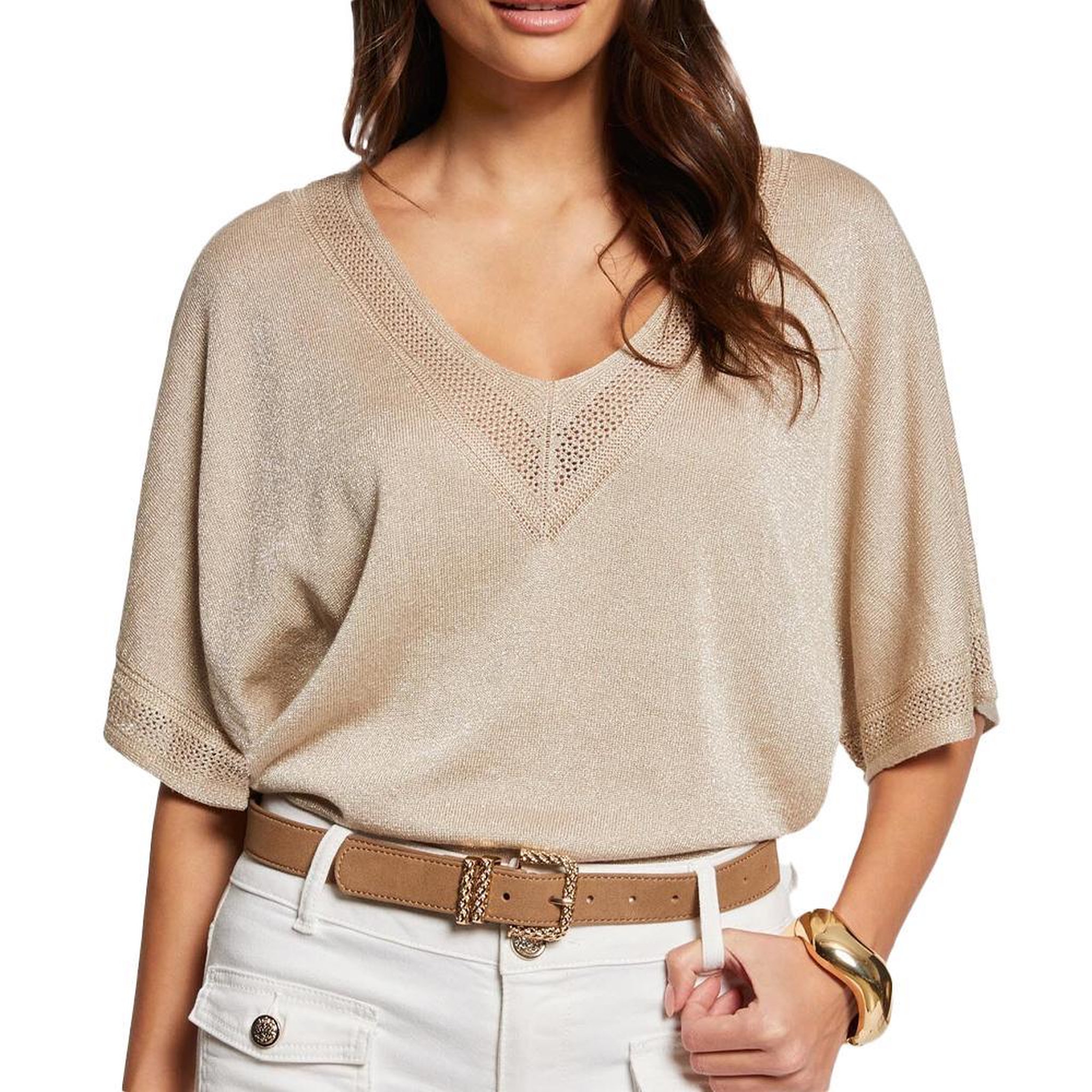 MORGAN Pull Beige Femme Morgan MCHRIS. Coloris disponibles : Beige