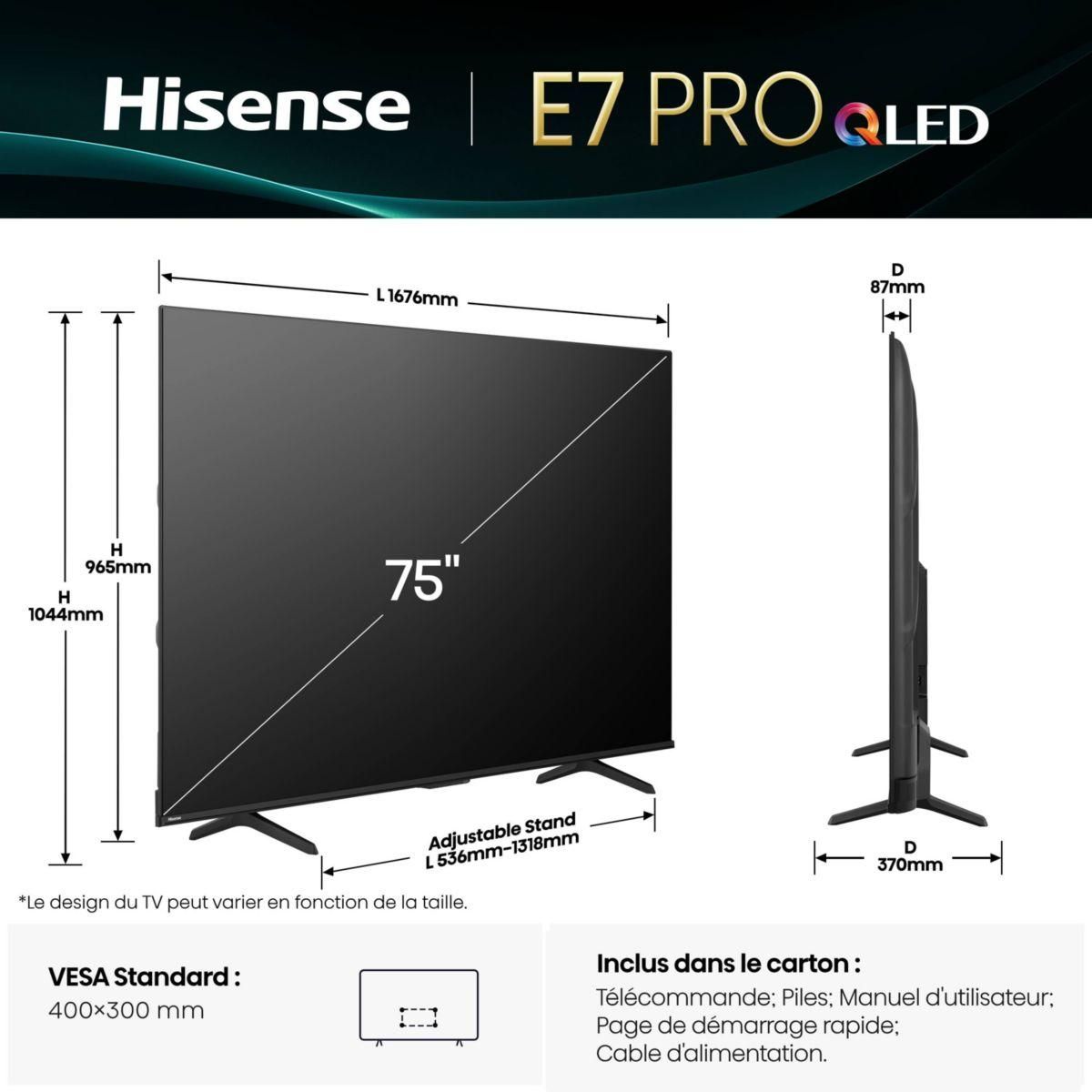 Hisense TV QLED 75E79Q PRO 2025 (189cm)
