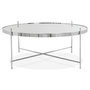 Voir la diapositive 2 : Paris Prix Table Basse Design en Verre  Rona  83cm Chromé