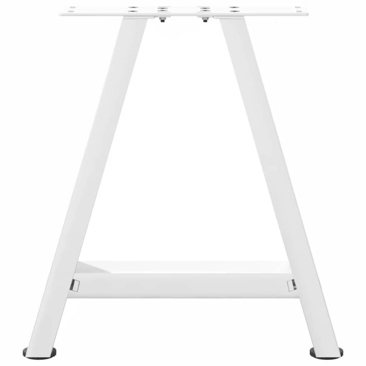 VIDAXL Pieds de table basse forme de A 2 pcs blanc 50x(42-43) cm acier
