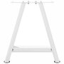 Voir la diapositive 5 : VIDAXL Pieds de table basse forme de A 2 pcs blanc 50x(42-43) cm acier