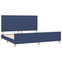 Voir la diapositive 4 : VIDAXL Cadre de lit sans matelas bleu 200x200 cm tissu