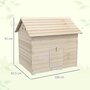 Voir la diapositive 3 : PAWHUT Maison pour rongeur - niche en bois - grand nichoir canard - 100 x 82 x 91 cm - naturel