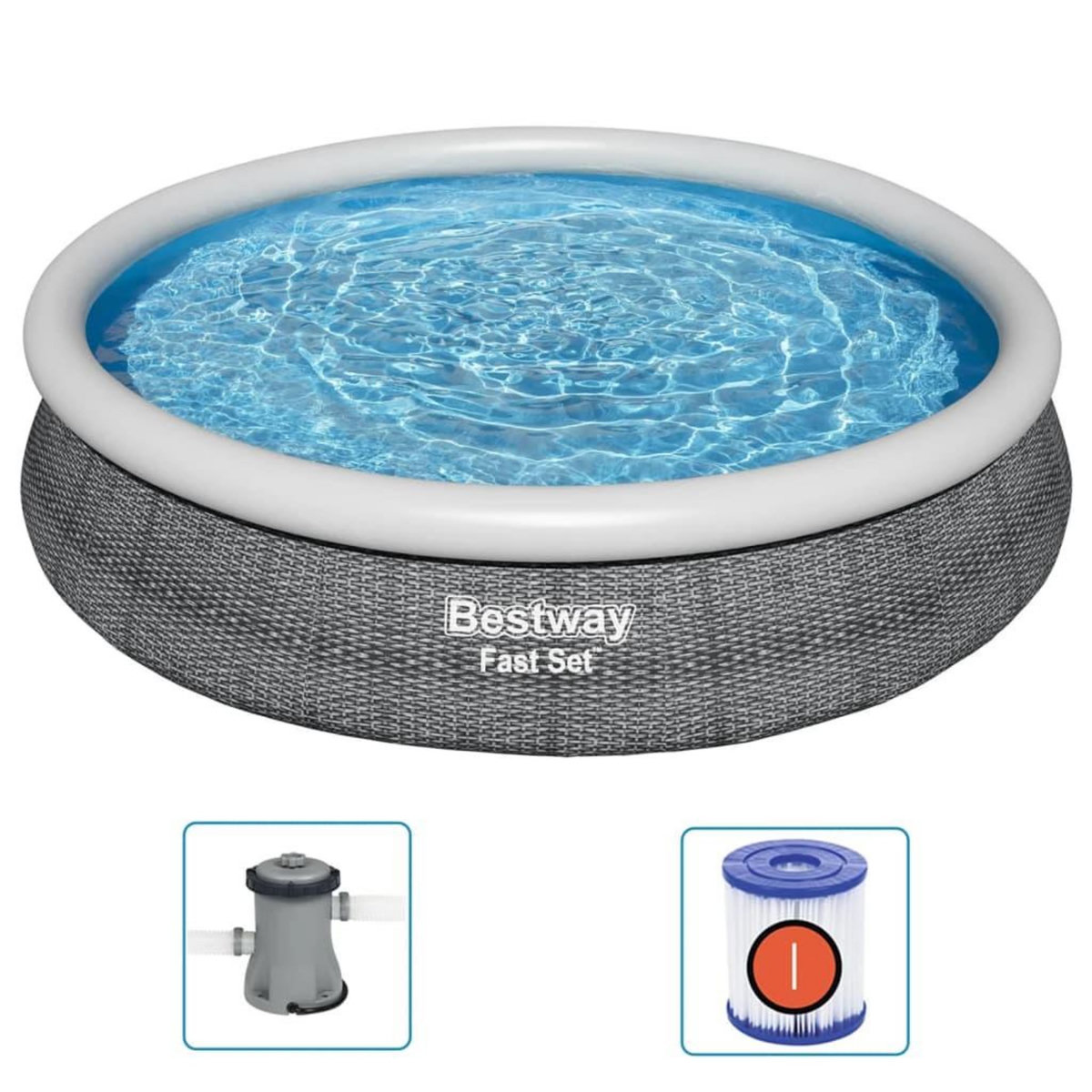 BESTWAY Bestway Ensemble de piscine ronde 366x76 cm