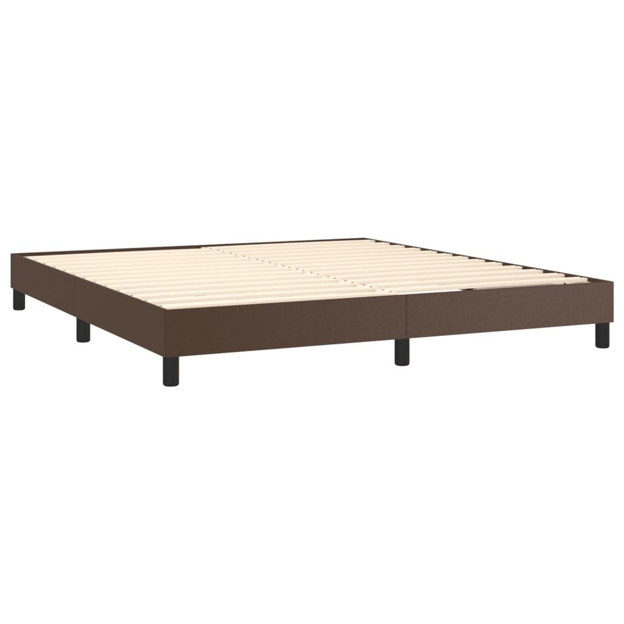 Voir la diapositive 4 : VIDAXL Cadre de lit sans matelas marron 180x200 cm similicuir