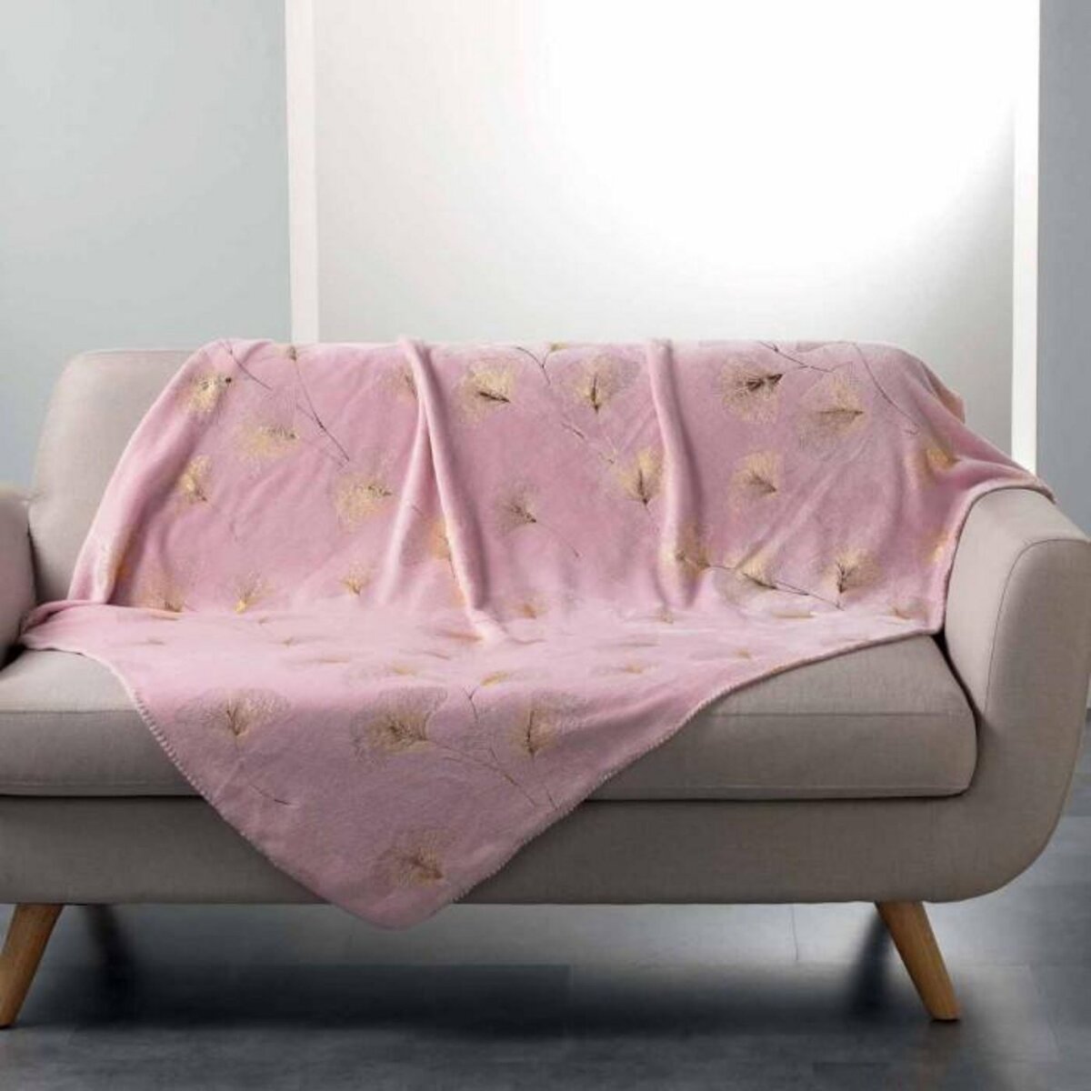 Paris Prix Plaid Imprimé  Bloomy  125x150cm Rose