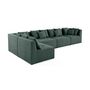 Voir la diapositive 2 : LISA DESIGN Amalfi - canapé modulable d'angle réversible - 5 places - en tissu