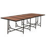 Voir la diapositive 4 : BEST MOBILIER Cuba – salon de jardin encastrable en résine tressé noir - 14 places - coussins gris + housse de protection