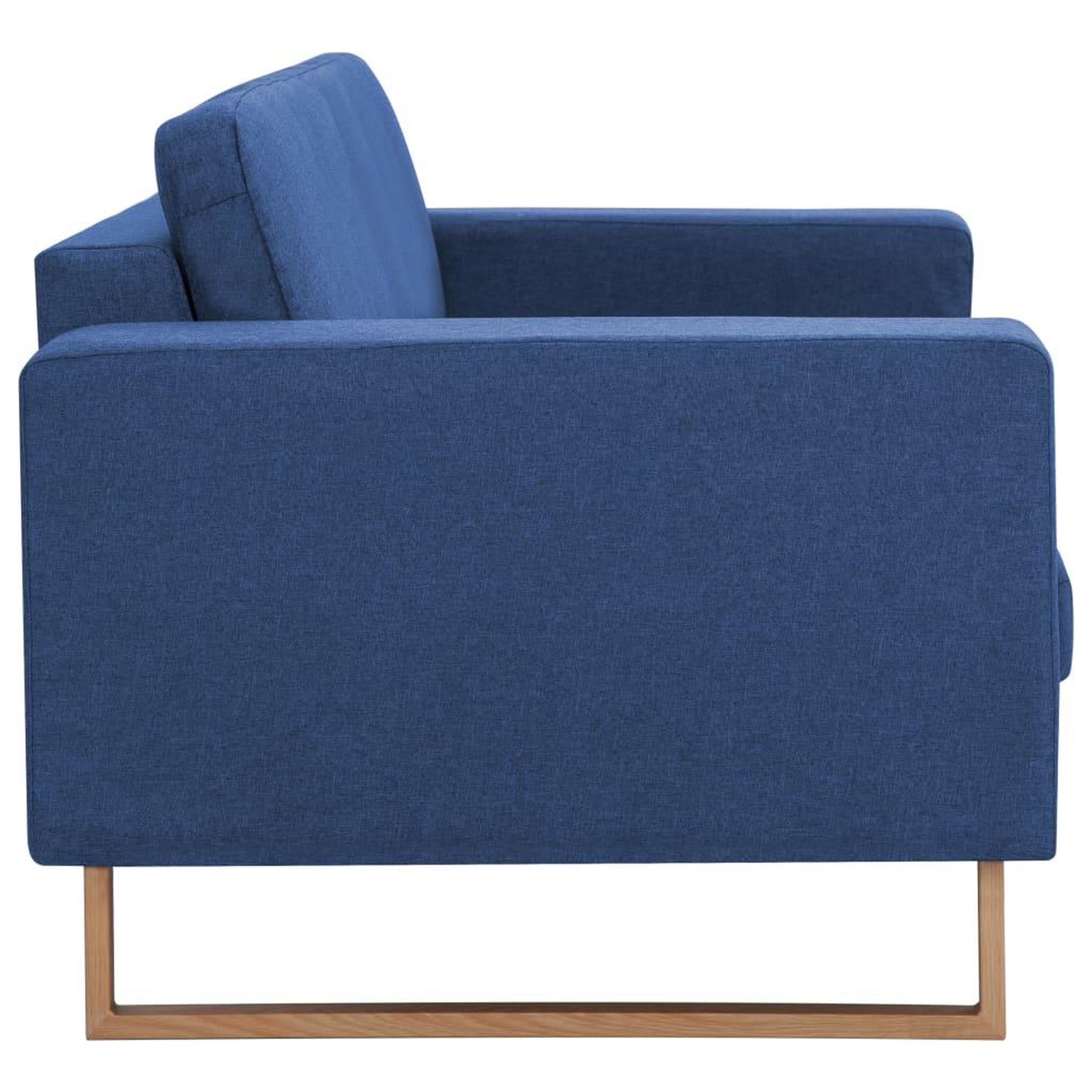 Voir la diapositive 4 : VIDAXL Canape a 3 places Tissu Bleu